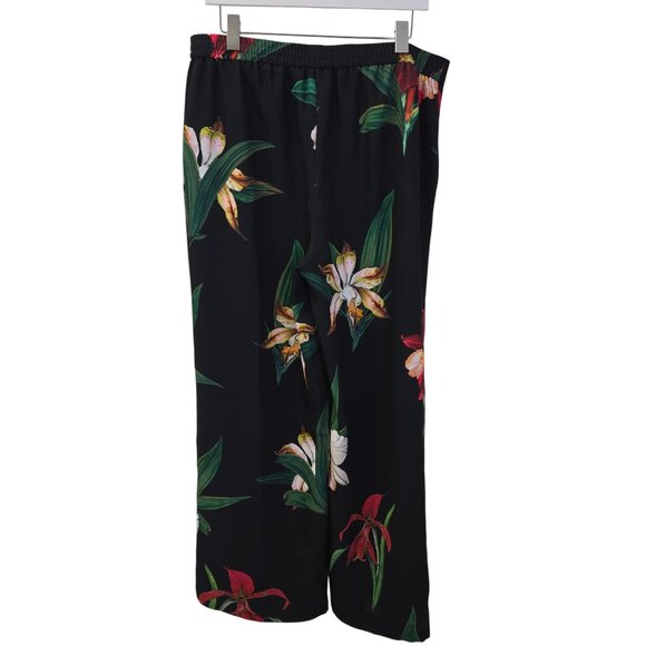 Chico's Floral Tropical Print Wide Leg Pull-On Soft Pants Size Chico's 2/12 - Picture 2 of 8